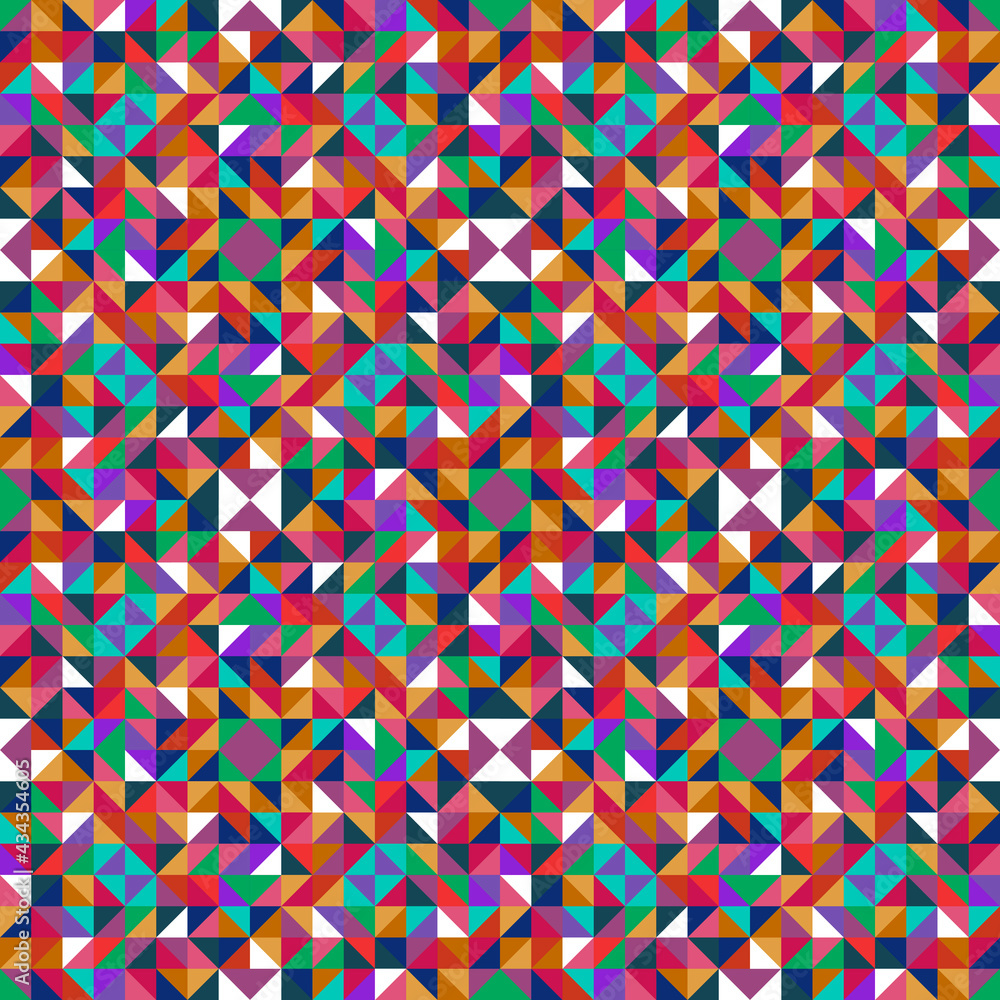 The square is divided into two parts. Different colors make mosaic pattern. Big size of vector multicolor puzzle. The square is divided into two parts. Different colors make mosaic pattern. Big size of vector multicolor puzzle.