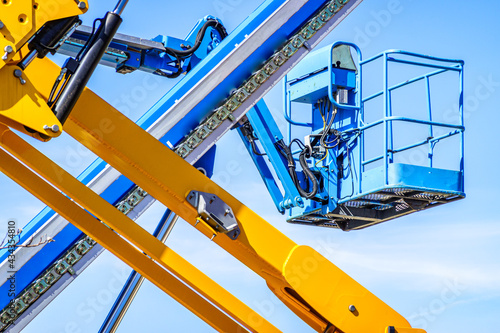 modern lifter in front blue sky photo