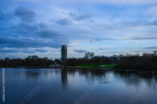 Hyde park at sunset
