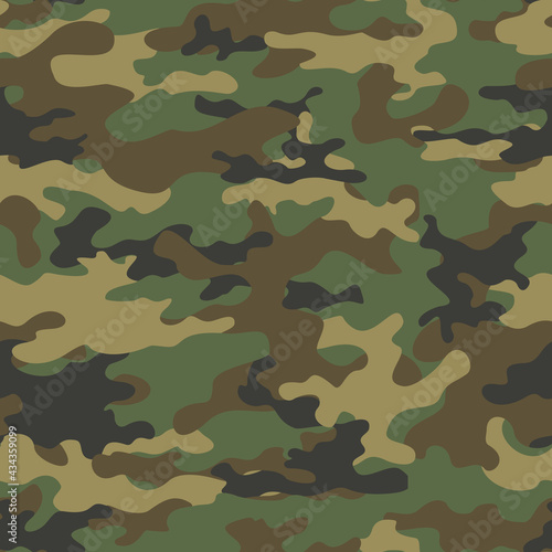 
Camouflage military texture seamless pattern, shape pattern. Vector