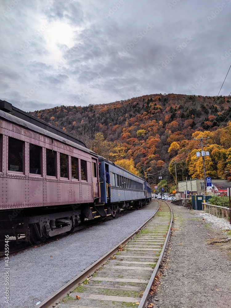 Train at Jim Thorpe Pennsylvania during November