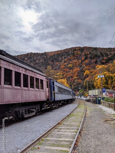 Train at Jim Thorpe Pennsylvania during November photo