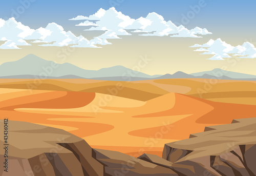 desert with abyss