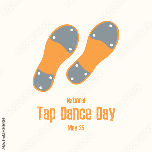 National Tap Dance Day vector. Tap dance shoes icon set vector. Sole of dance shoes vector. Tap Dance Day Poster, May 25. Important day