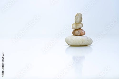 Canvas Print zen stones on white background