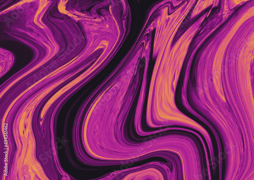 Abstract Acrylic Pour Purple Marble Liquid Background.