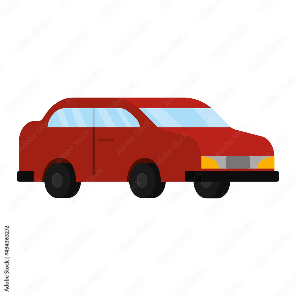 Isolated 3d car red icon Vector illustration