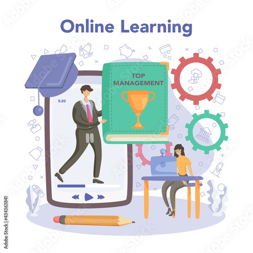 Business top management online service or platform. Successful strategy