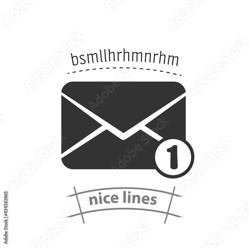 new messages simple vector icon. unread letter isolated icon