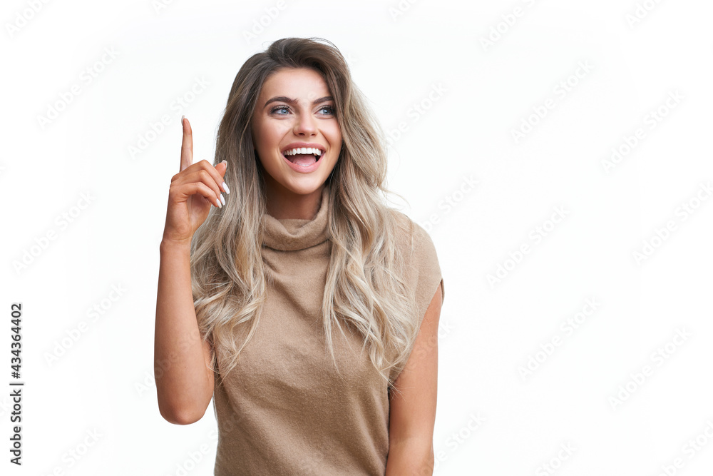 Beautiful adult woman portrait. Studio shot, isolated on white background Beautiful adult woman portrait. Studio shot, isolated on white background