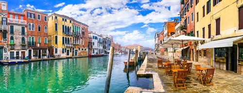 Romantic venetian canals. beautiul town Venice, Italy