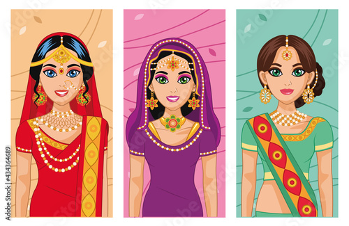 three arabic brides characters