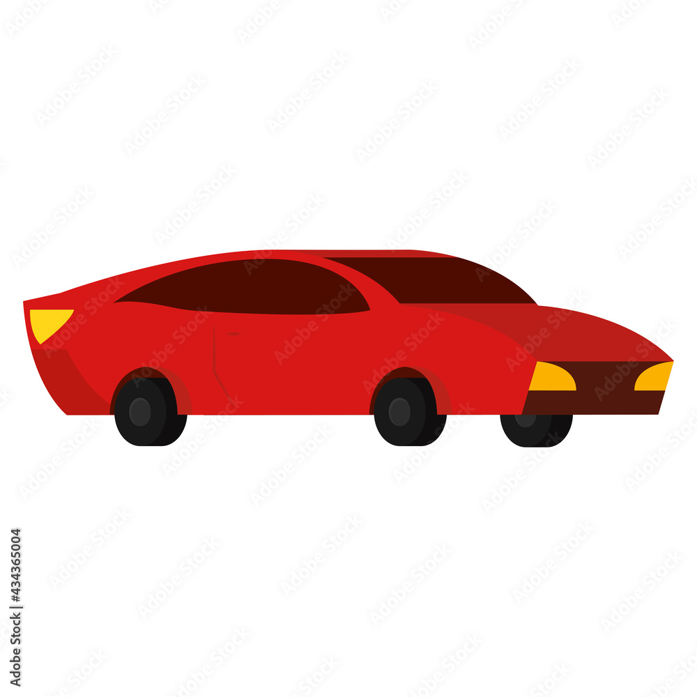 Isolated 3d car red icon Vector illustration Isolated 3d car red icon Vector illustration