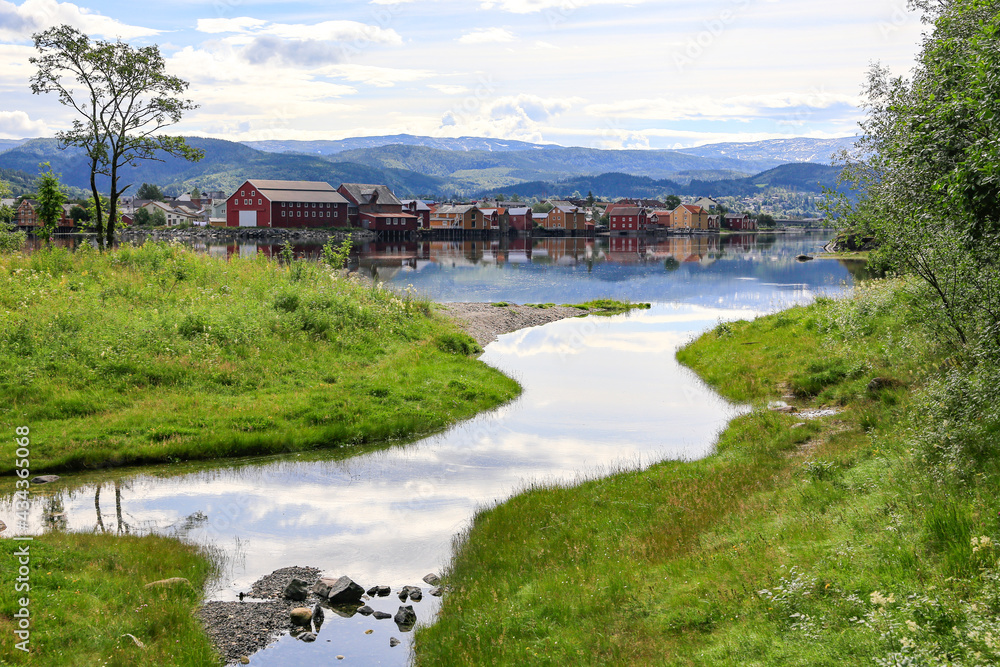 Old Part of Mosjoen city ,Helgeland,Nordland county,Norway,scandinavia,Europe