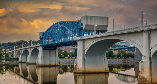 The Market Street Bridge (also John Ross Bridge) is a bascule bridge that spans the Tennessee River between downtown Chattanooga, Tennessee, and the Northshore District.