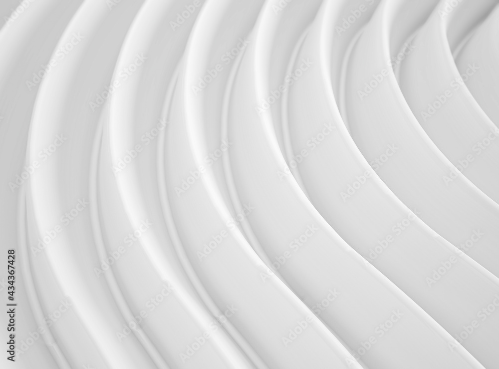 Abstract white wave background. Modern curved Shape elements or wavy stripes. 3d Rendering. Abstract white wave background. Modern curved Shape elements or wavy stripes. 3d Rendering.