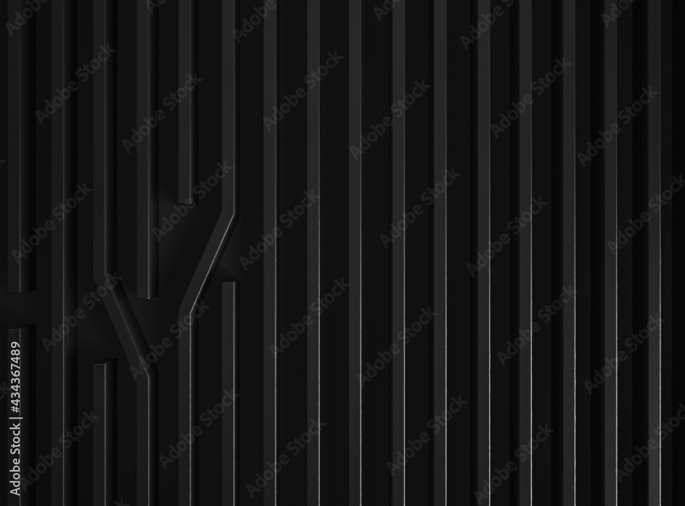 Fototapeta premium Abstract futuristic black line background. 3d Rendering.