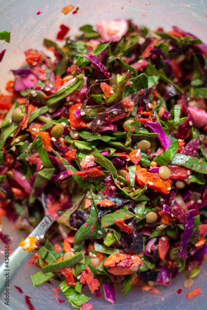 Big salad close up vegan salad Big salad close up vegan salad