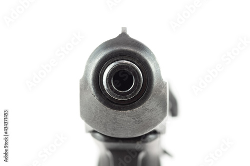 gun muzzle close-up