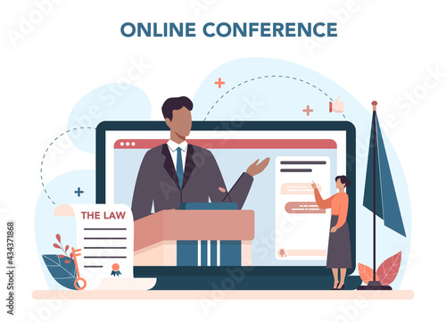 Politician online service or platform. Political party program building,
