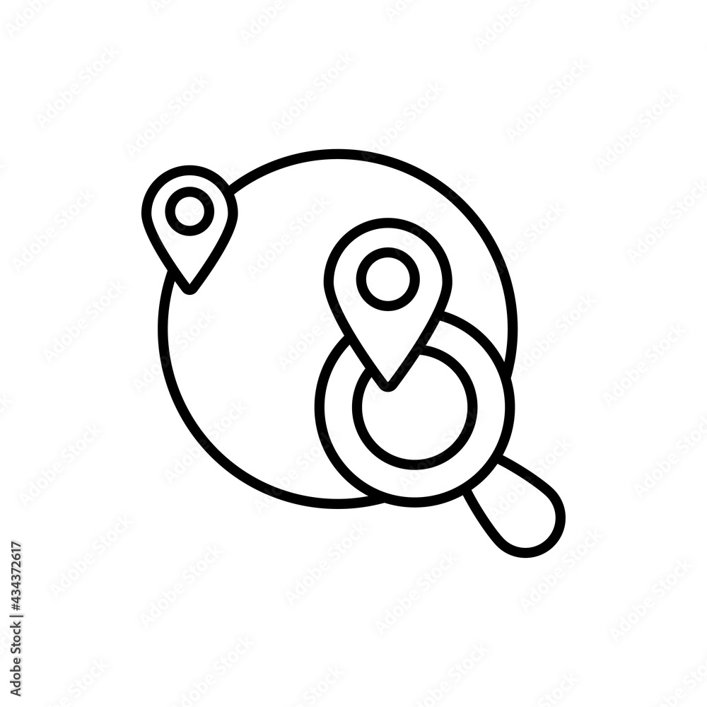 Geo location vector outline icon style illustration. EPS 10 File Geo location vector outline icon style illustration. EPS 10 File
