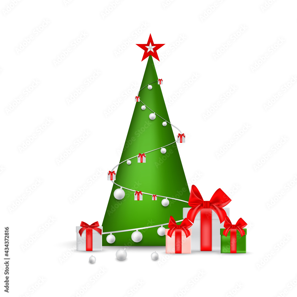 christmas tree with gift boxes christmas tree with gift boxes