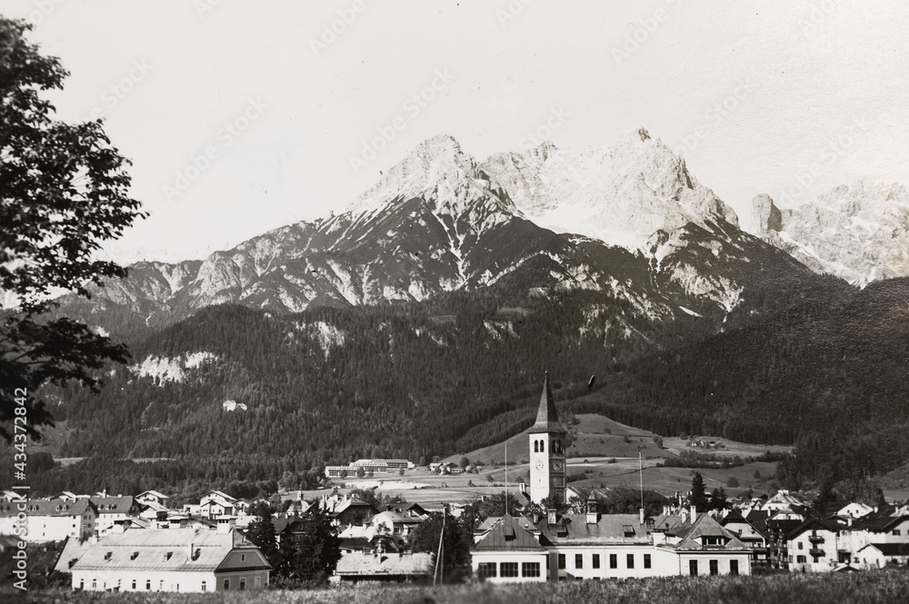 saalfelden in austria landascape in the 1950s