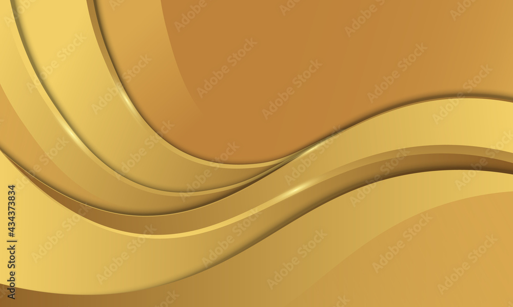 Golden smooth wave background. Abstract background. Golden smooth wave background. Abstract background.