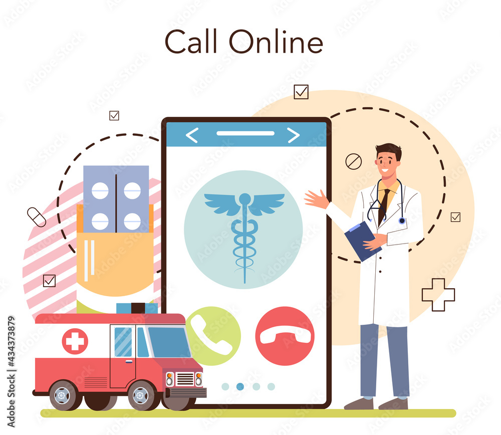 Medicine online service or platform. Medical specialist. Modern medicine Medicine online service or platform. Medical specialist. Modern medicine