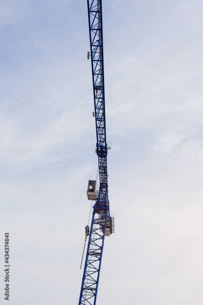 tower crane against the blue sky tower crane against the blue sky