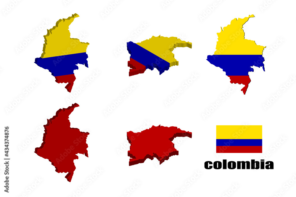 Obraz premium Colombia map on white background. vector illustration.