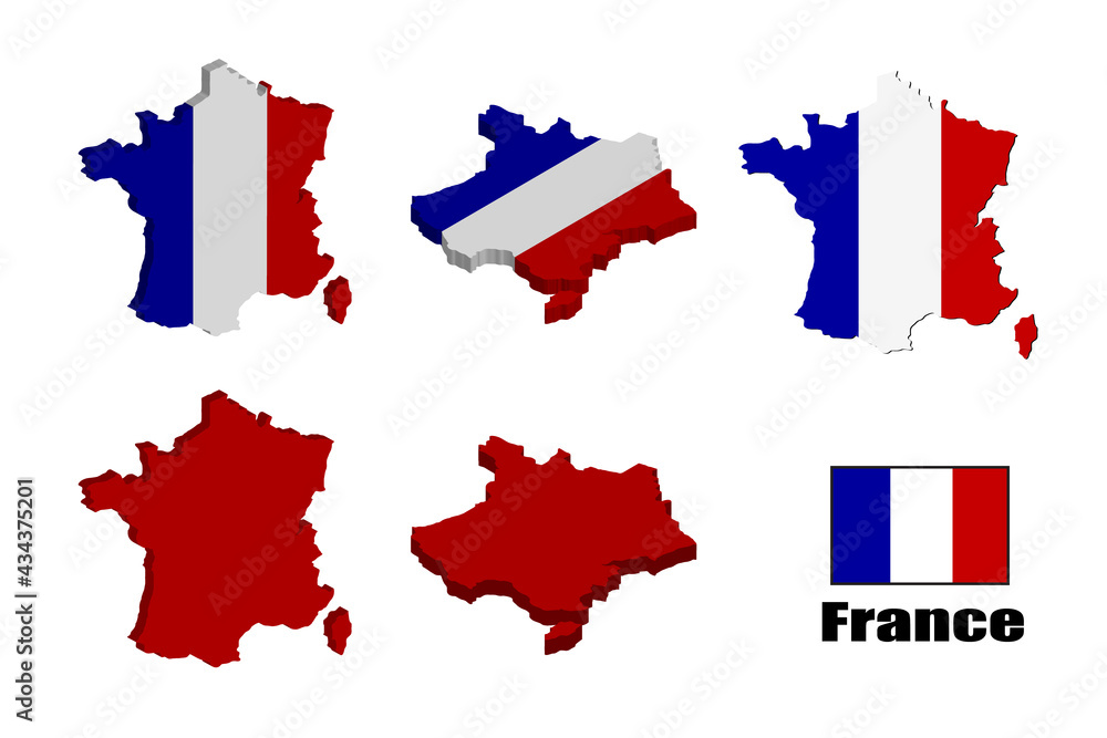 Fototapeta premium France map on white background. vector illustration.