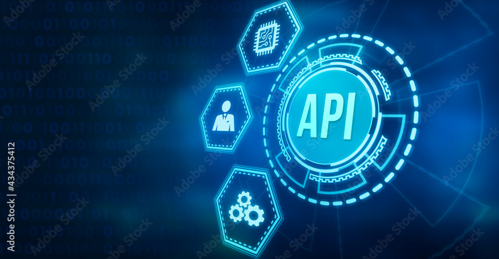Fototapeta premium Internet, business, Technology and network concept. Application Programming Interface. Software development tool.