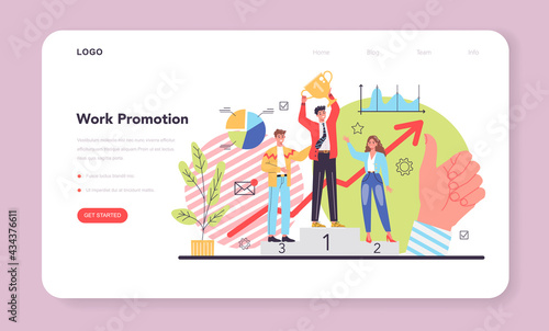 Personnel screening web banner or landing page. Business recruitment