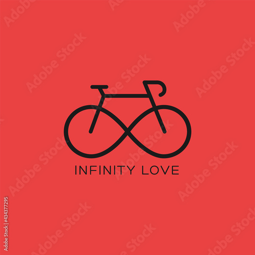 Infinity love. Logo template.