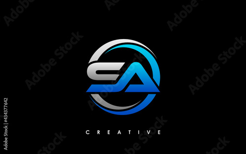 SA Letter Initial Logo Design Template Vector Illustration