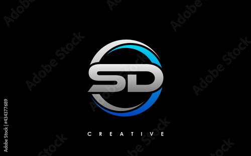 Tableau sur toile SD Letter Initial Logo Design Template Vector Illustration