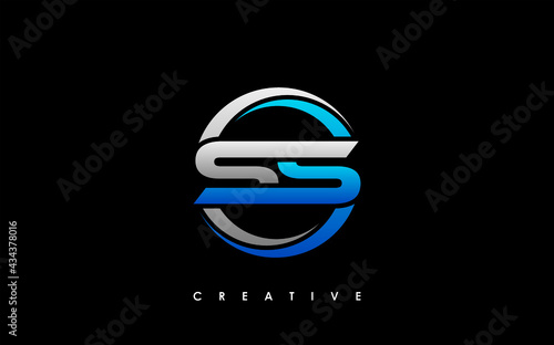 SS Letter Initial Logo Design Template Vector Illustration