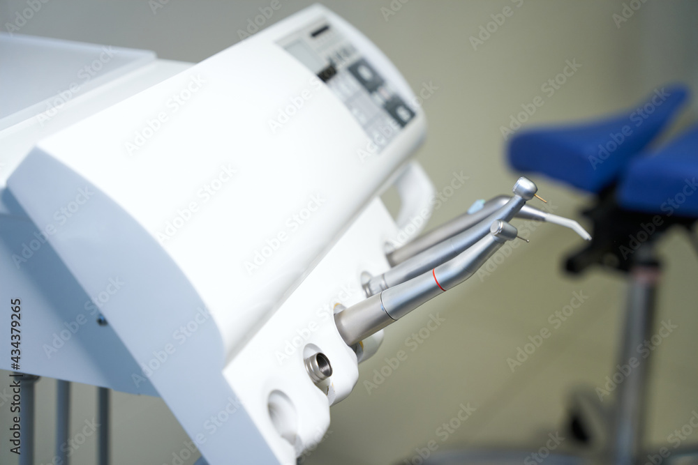 Contemporary equipment for treating teeth in clinic Contemporary equipment for treating teeth in clinic