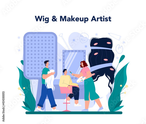 Make up artist concept. Professional artist doing a beauty procedure