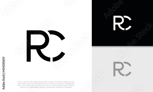 Initials RC logo design. Initial Letter Logo.