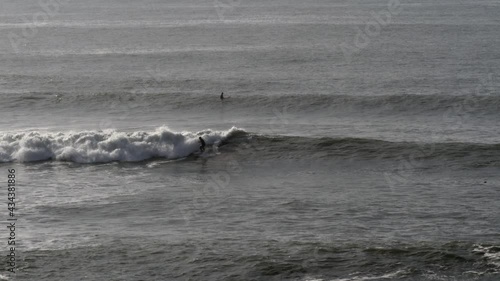 Wallpaper Mural Surfer slow motion on giant wave Maverick at Santa Cruz California Torontodigital.ca
