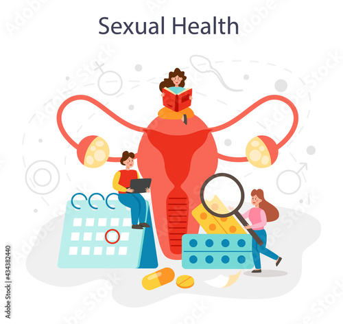 Sexual education concept. Sexual health lesson for young people.
