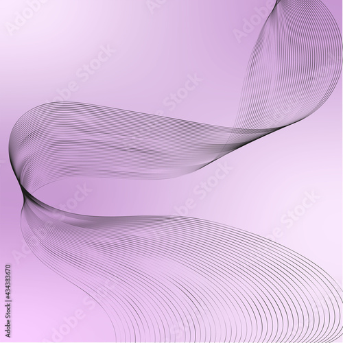 Vector modern purple background thin lines in minimal style