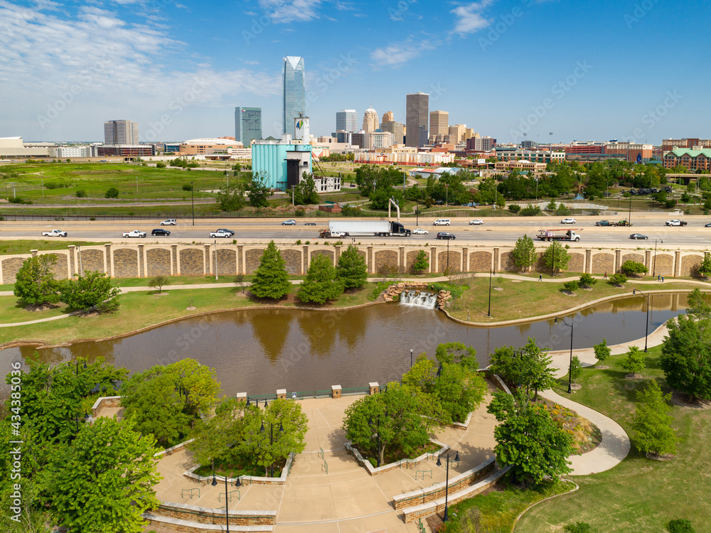Oklahoma City From Above Riversport Park