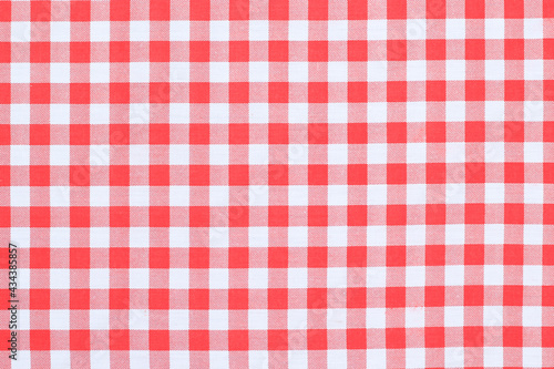 red and white checkered picnic blanket