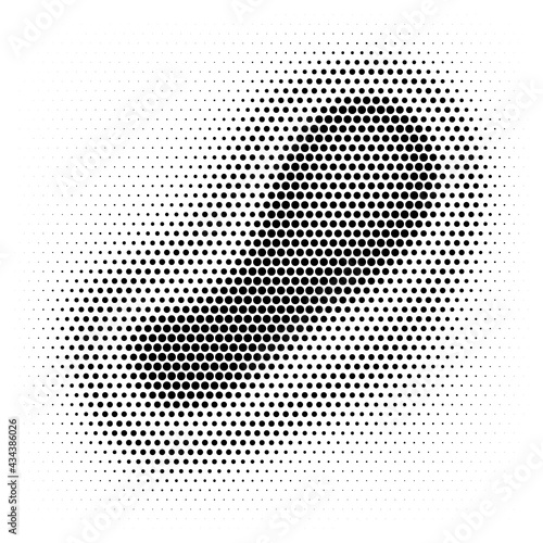 Halftone vector background. Monochrome halftone pattern. Abstract geometric dots background.