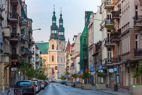 Poznan. Church of St. Francis at dawn.