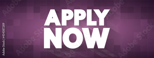 Apply Now text quote, concept background