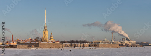 panorama with winter The Peter and Paul Fortress © Alexander Potapov